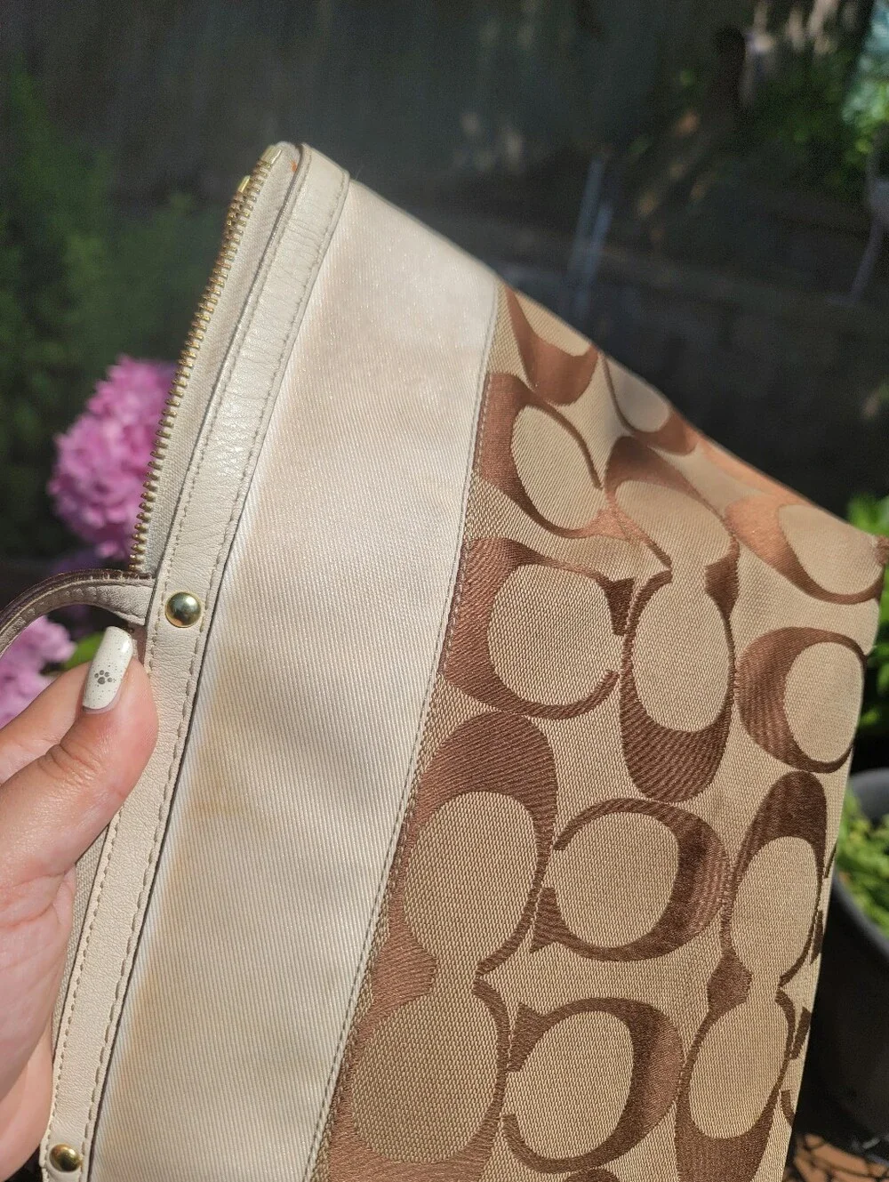 Coach Signature Stripe Tote Y2K Era 2008 11691